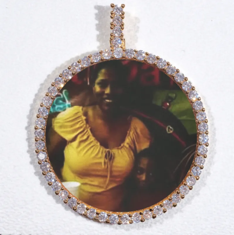 LARGE 3D CIRCLE CUSTOM PICTURE PENDANT sold by The GUU Shop