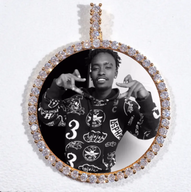 LARGE 3D CIRCLE CUSTOM PICTURE PENDANT sold by The GUU Shop