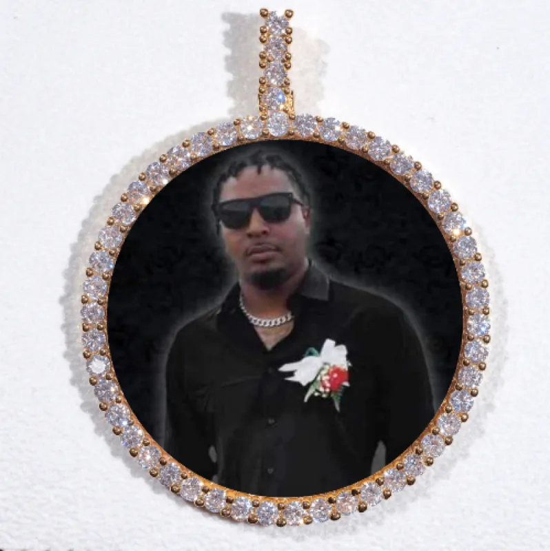 LARGE 3D CIRCLE CUSTOM PICTURE PENDANT sold by The GUU Shop