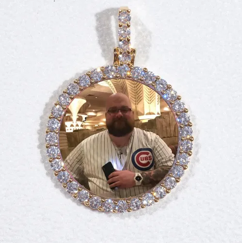 3D CIRCLE CUSTOM PICTURE PENDANT SMALL SIZE sold by The GUU Shop