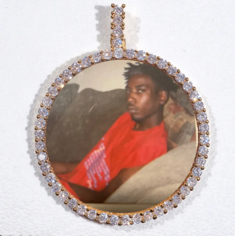 LARGE 3D CIRCLE CUSTOM PICTURE PENDANT sold by The GUU Shop