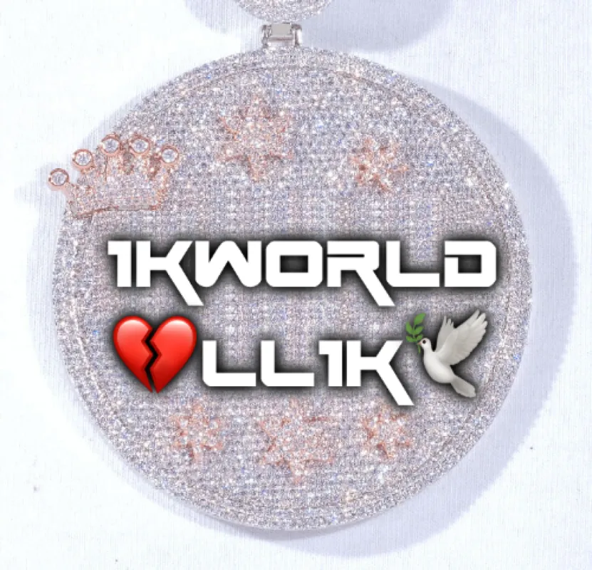 CUSTOM LETTER NECKLACE 3D BIG CROWN DISC sold by The GUU Shop