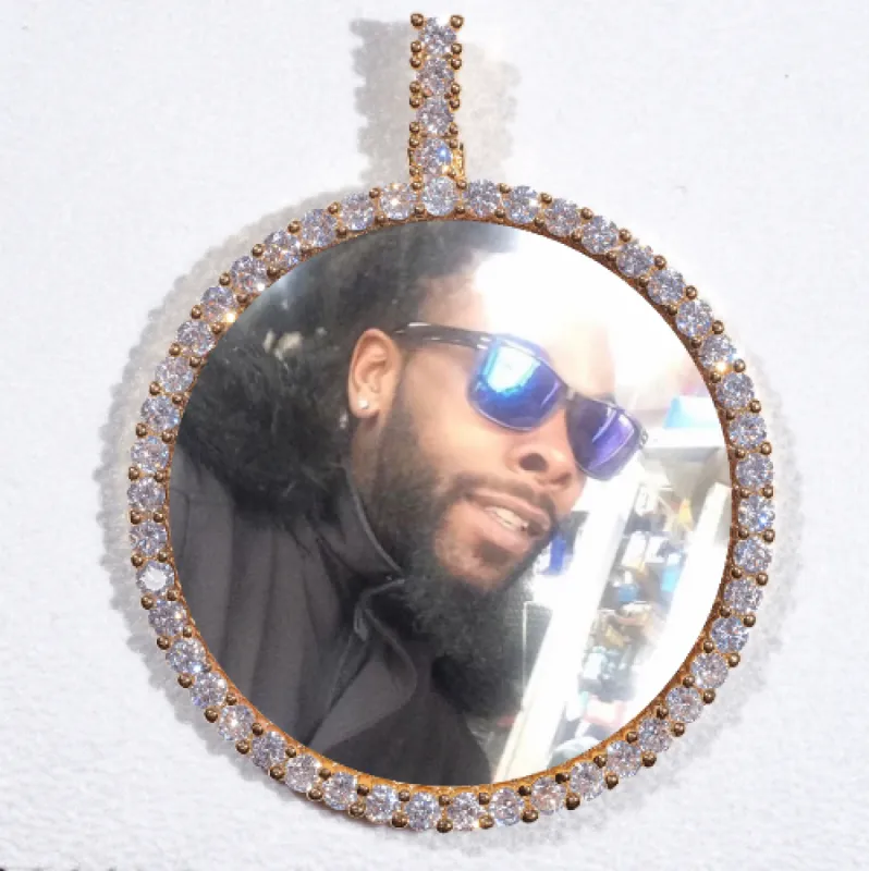 LARGE 3D CIRCLE CUSTOM PICTURE PENDANT sold by The GUU Shop