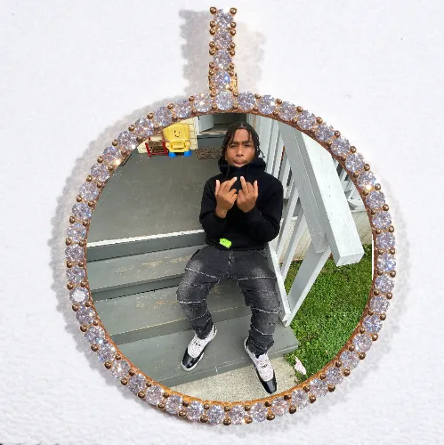 LARGE 3D CIRCLE CUSTOM PICTURE PENDANT sold by The GUU Shop