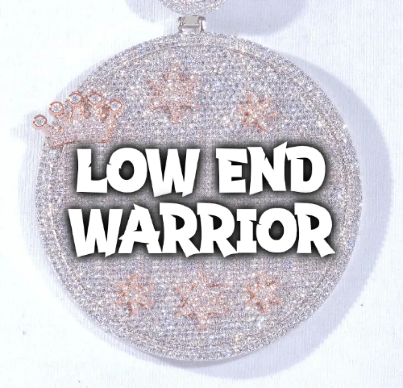 CUSTOM LETTER NECKLACE 3D BIG CROWN DISC sold by The GUU Shop