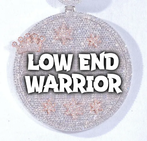 CUSTOM LETTER NECKLACE 3D BIG CROWN DISC sold by The GUU Shop