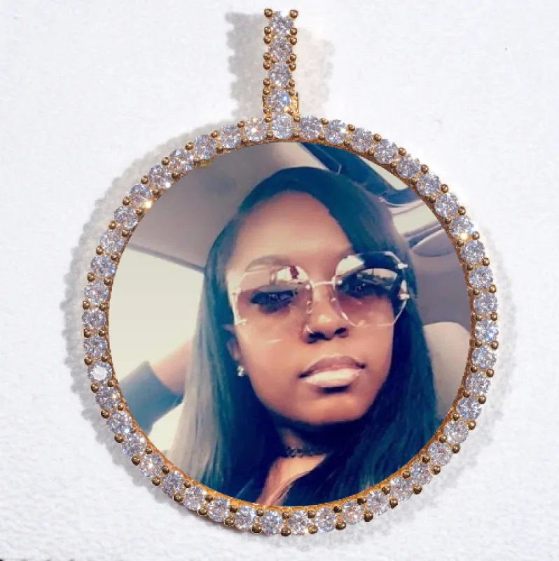 LARGE 3D CIRCLE CUSTOM PICTURE PENDANT sold by The GUU Shop