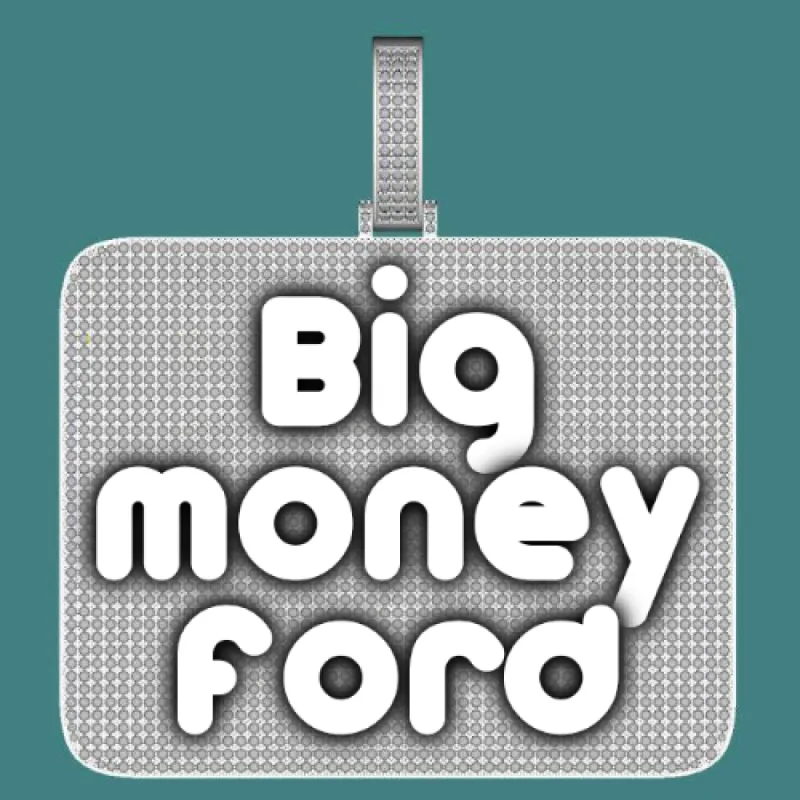 CUSTOM LETTER NECKLACE 3D BIG SQUARE sold by The GUU Shop