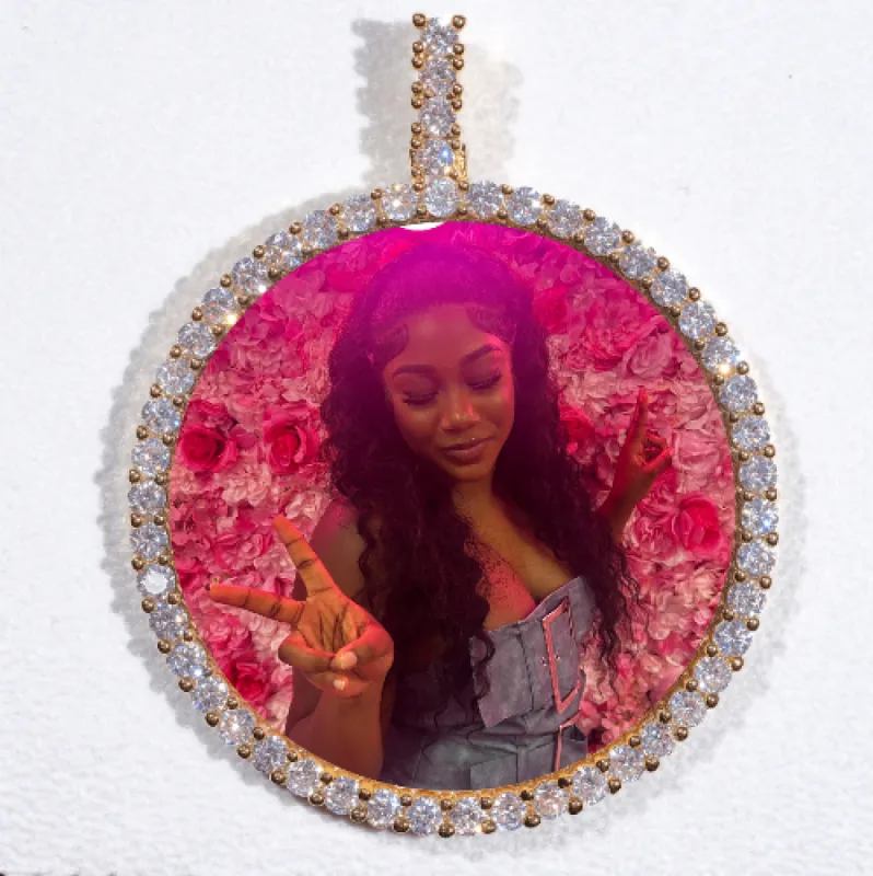 LARGE 3D CIRCLE CUSTOM PICTURE PENDANT sold by The GUU Shop