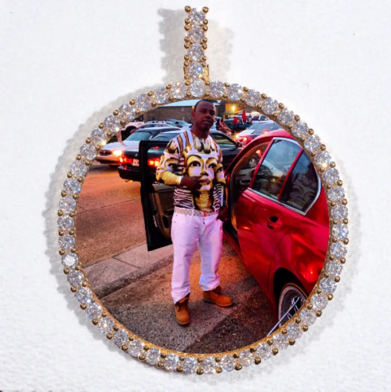 LARGE 3D CIRCLE CUSTOM PICTURE PENDANT sold by The GUU Shop