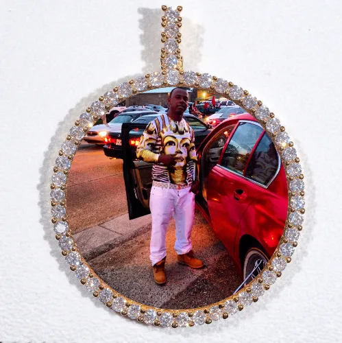 LARGE 3D CIRCLE CUSTOM PICTURE PENDANT sold by The GUU Shop