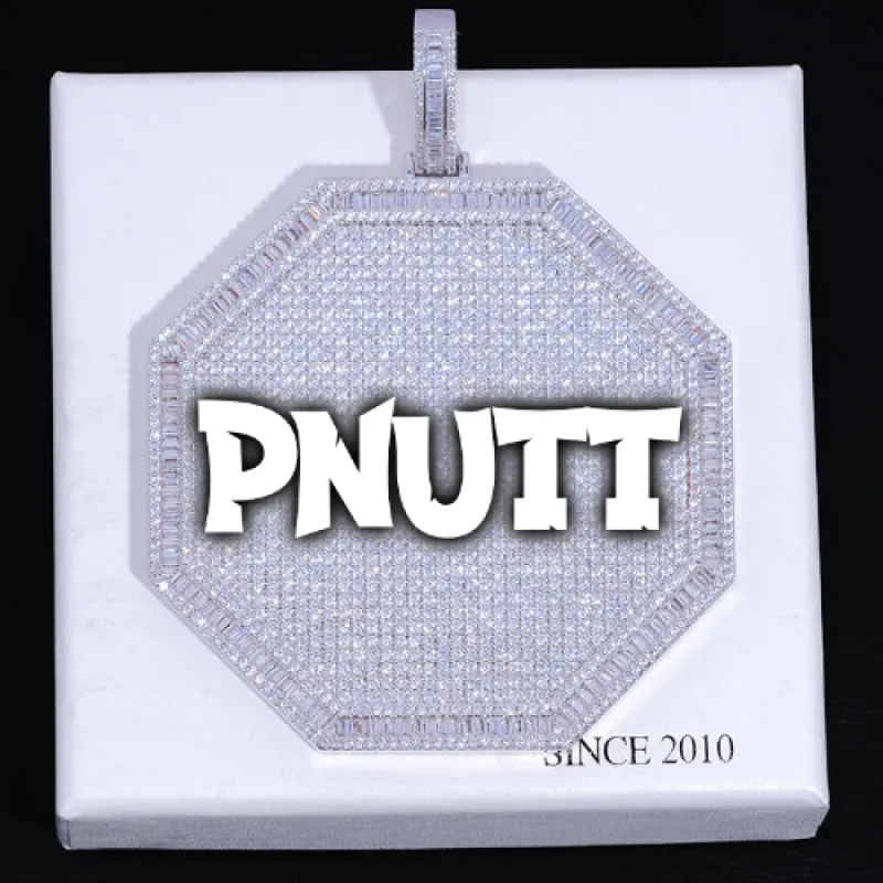 CUSTOM LETTER NECKLACE 3D BIG OCTAGON sold by The GUU Shop