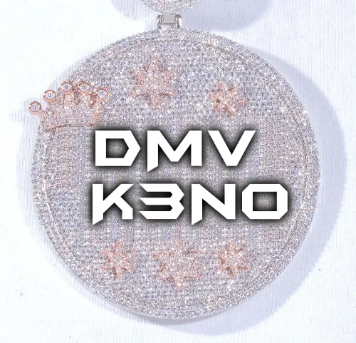 CUSTOM LETTER NECKLACE 3D BIG CROWN DISC sold by The GUU Shop