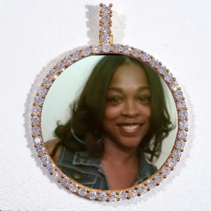 LARGE 3D CIRCLE CUSTOM PICTURE PENDANT sold by The GUU Shop