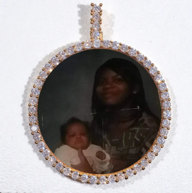 LARGE 3D CIRCLE CUSTOM PICTURE PENDANT sold by The GUU Shop