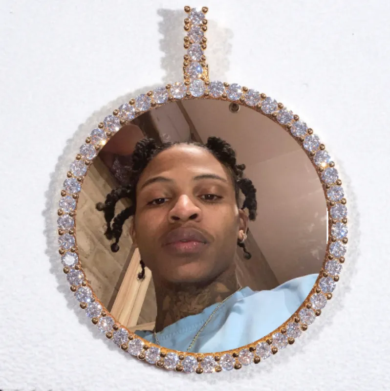 LARGE 3D CIRCLE CUSTOM PICTURE PENDANT sold by The GUU Shop