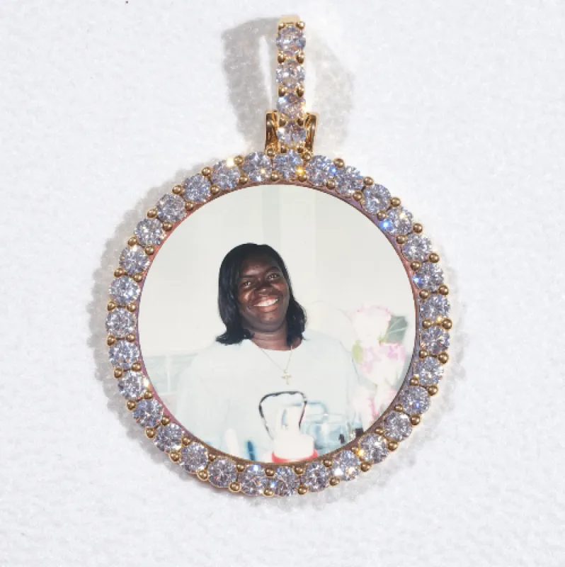 3D CIRCLE CUSTOM PICTURE PENDANT SMALL SIZE sold by The GUU Shop