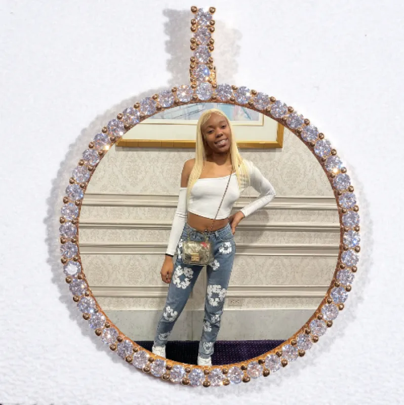 LARGE 3D CIRCLE CUSTOM PICTURE PENDANT sold by The GUU Shop