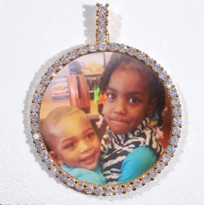 LARGE 3D CIRCLE CUSTOM PICTURE PENDANT sold by The GUU Shop