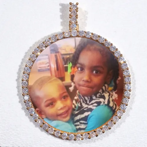 LARGE 3D CIRCLE CUSTOM PICTURE PENDANT sold by The GUU Shop