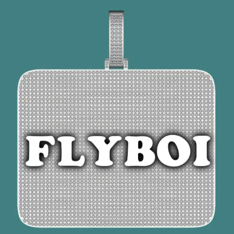 CUSTOM LETTER NECKLACE 3D BIG SQUARE sold by The GUU Shop