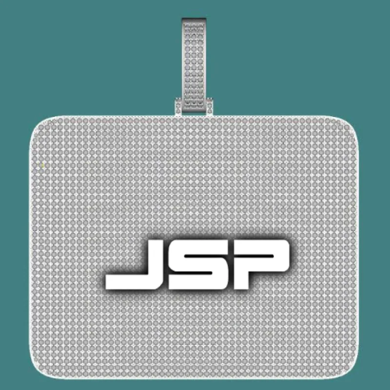 CUSTOM LETTER NECKLACE 3D BIG SQUARE sold by The GUU Shop