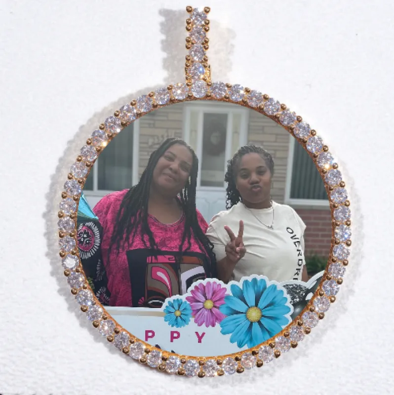 LARGE 3D CIRCLE CUSTOM PICTURE PENDANT sold by The GUU Shop