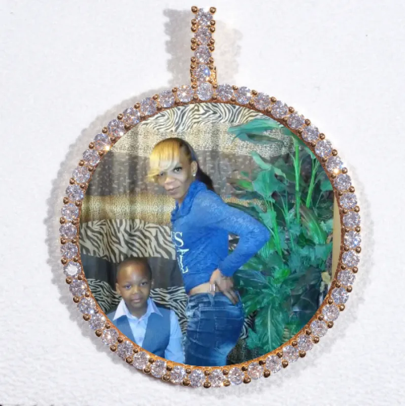 LARGE 3D CIRCLE CUSTOM PICTURE PENDANT sold by The GUU Shop