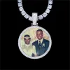 925S & VVS Moissanite 3D Circle Custom Picture Pendant sold by The GUU Shop