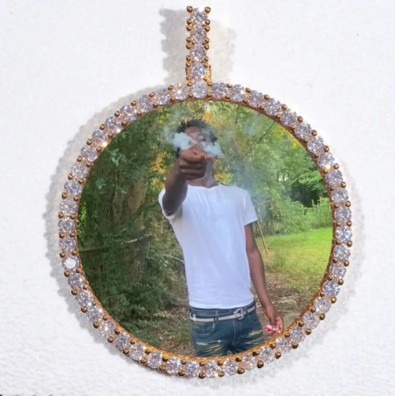LARGE 3D CIRCLE CUSTOM PICTURE PENDANT sold by The GUU Shop