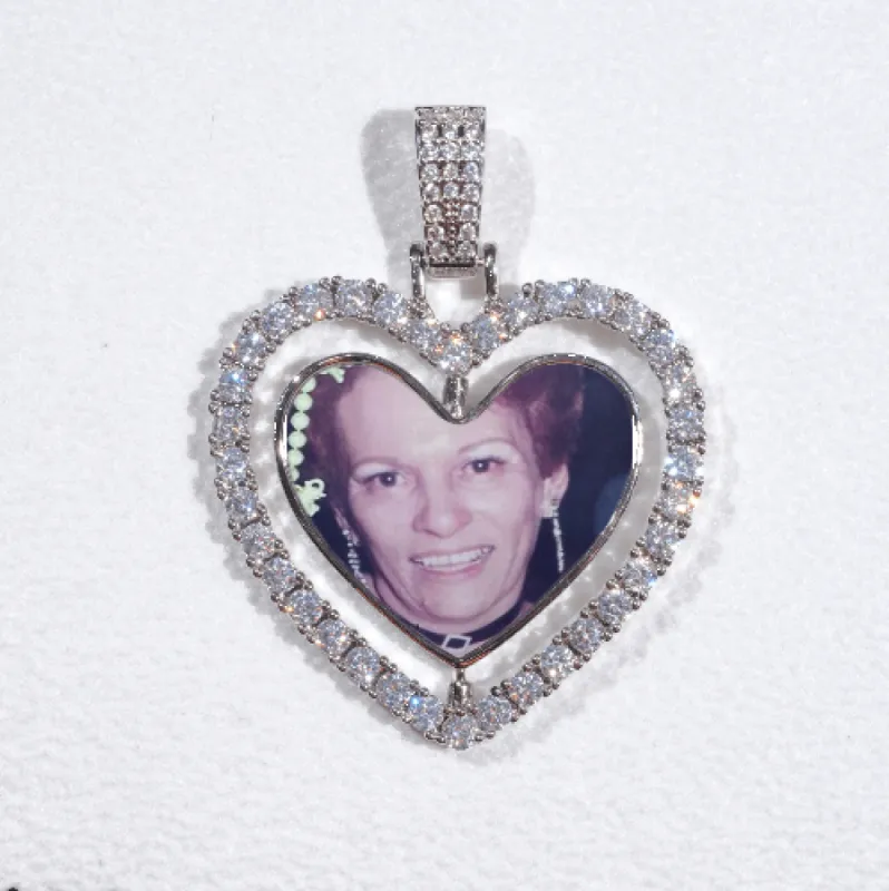 3D Spinning 2-Faced Heart Custom Picture Pendant sold by The GUU Shop