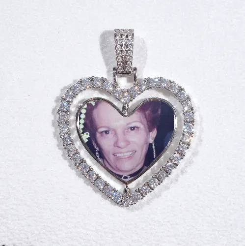 3D Spinning 2-Faced Heart Custom Picture Pendant sold by The GUU Shop