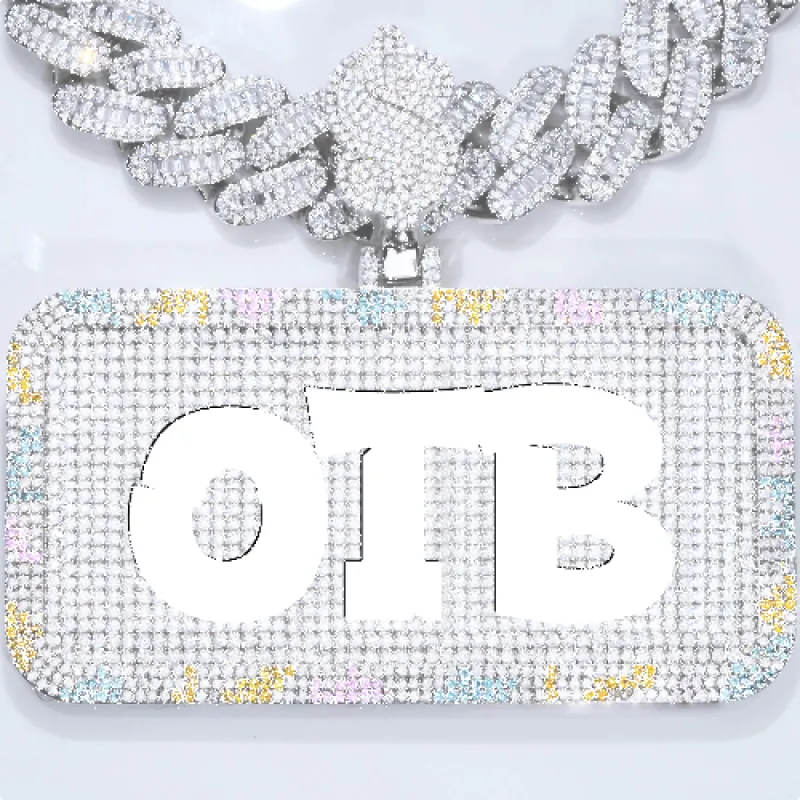 CUSTOM LETTER NECKLACE 3D COLORFUL SQUARE sold by The GUU Shop