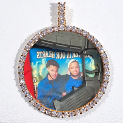 LARGE 3D CIRCLE CUSTOM PICTURE PENDANT sold by The GUU Shop