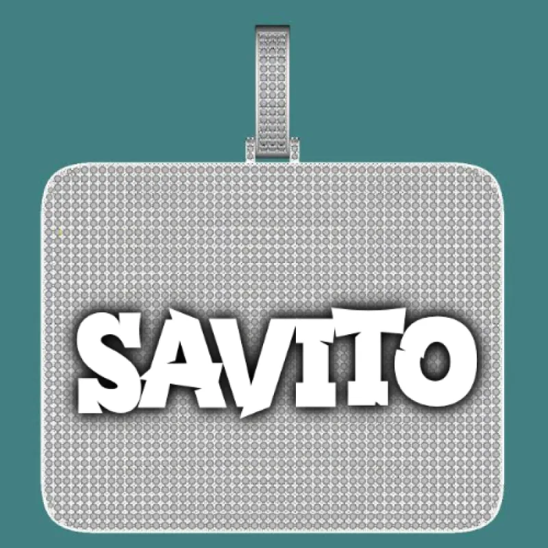 CUSTOM LETTER NECKLACE 3D BIG SQUARE sold by The GUU Shop