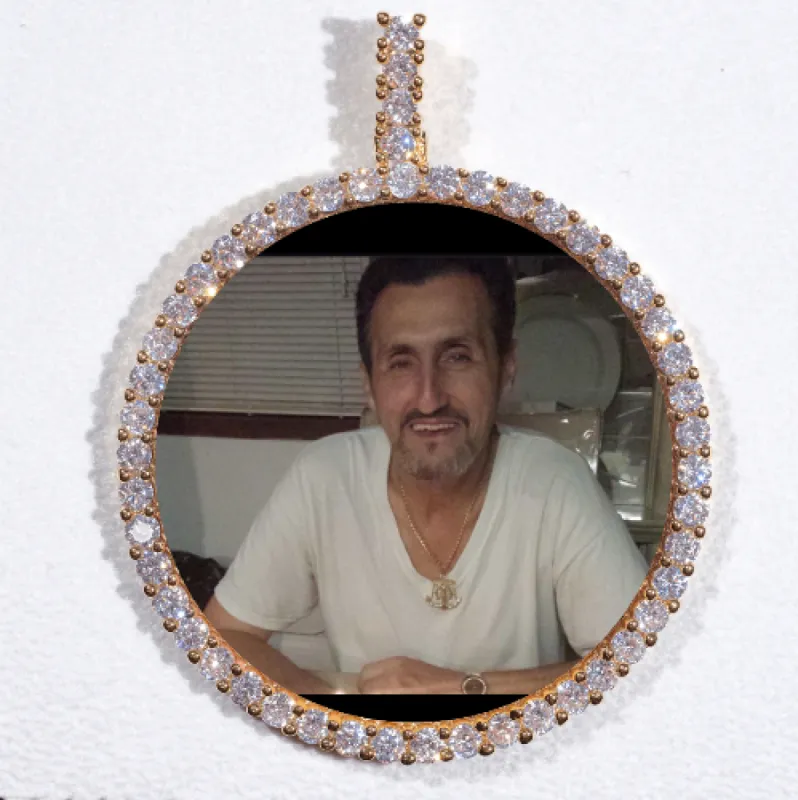 LARGE 3D CIRCLE CUSTOM PICTURE PENDANT sold by The GUU Shop