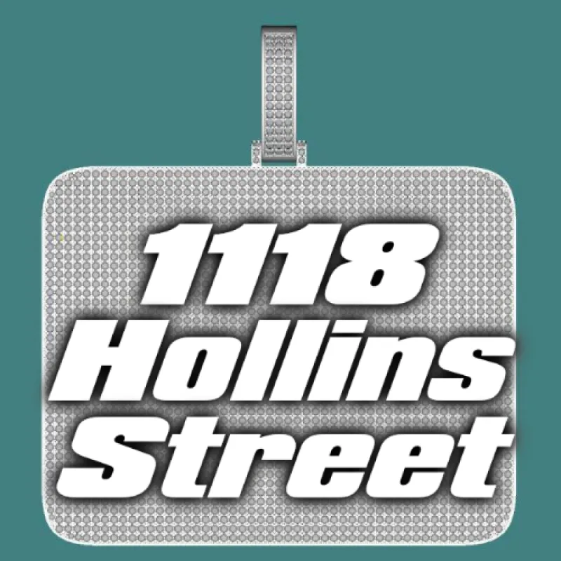 CUSTOM LETTER NECKLACE 3D BIG SQUARE sold by The GUU Shop