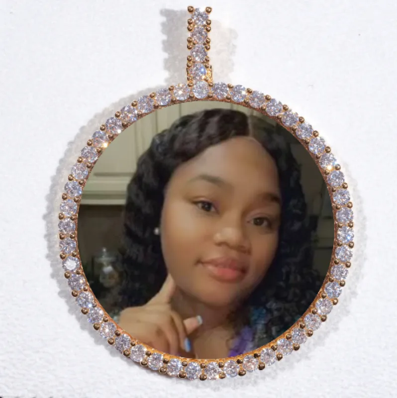 LARGE 3D CIRCLE CUSTOM PICTURE PENDANT sold by The GUU Shop