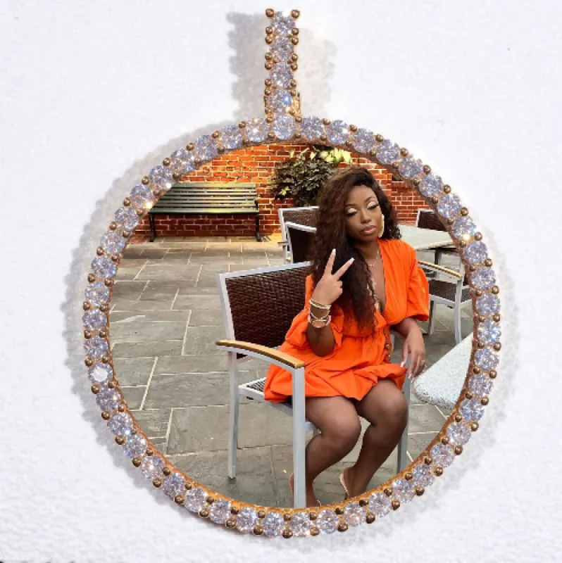 LARGE 3D CIRCLE CUSTOM PICTURE PENDANT sold by The GUU Shop