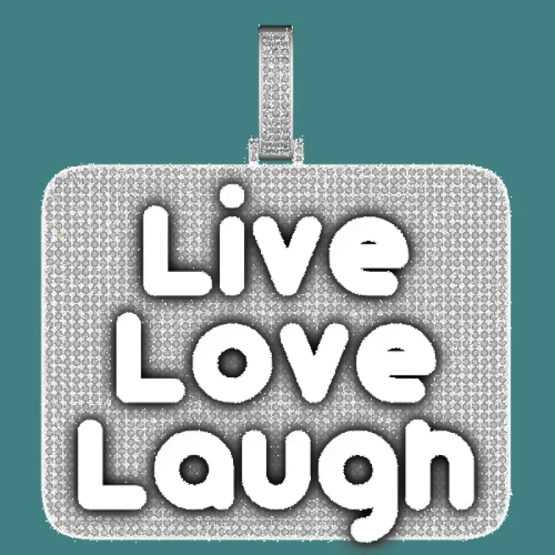 CUSTOM LETTER NECKLACE 3D BIG SQUARE sold by The GUU Shop