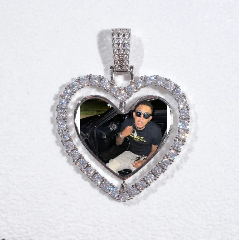 3D Spinning 2-Faced Heart Custom Picture Pendant sold by The GUU Shop