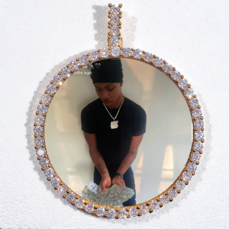 LARGE 3D CIRCLE CUSTOM PICTURE PENDANT sold by The GUU Shop