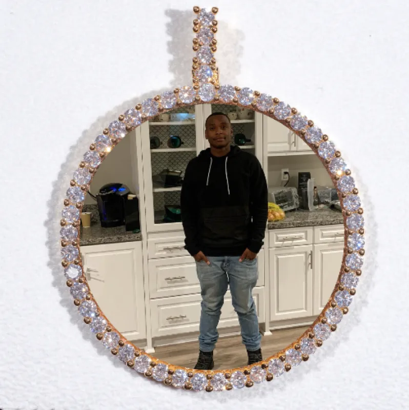 LARGE 3D CIRCLE CUSTOM PICTURE PENDANT sold by The GUU Shop