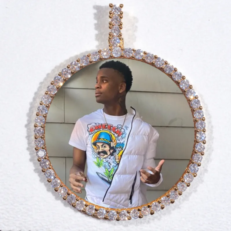 LARGE 3D CIRCLE CUSTOM PICTURE PENDANT sold by The GUU Shop