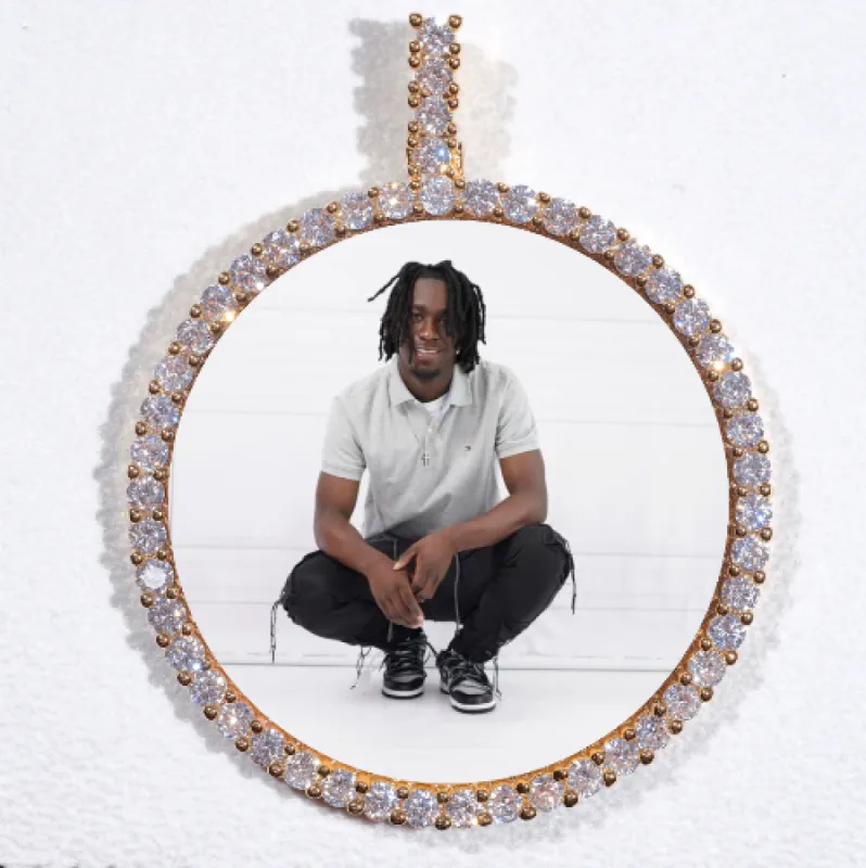 LARGE 3D CIRCLE CUSTOM PICTURE PENDANT sold by The GUU Shop