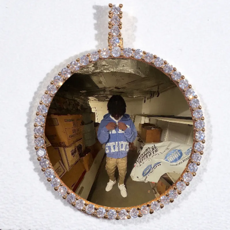 LARGE 3D CIRCLE CUSTOM PICTURE PENDANT sold by The GUU Shop