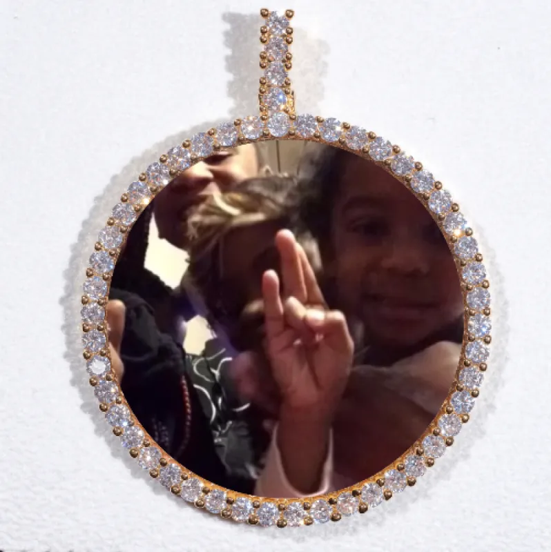 LARGE 3D CIRCLE CUSTOM PICTURE PENDANT sold by The GUU Shop