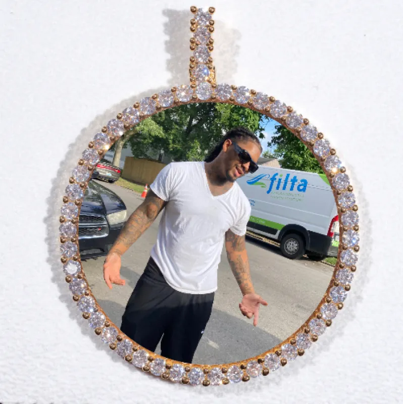 LARGE 3D CIRCLE CUSTOM PICTURE PENDANT sold by The GUU Shop