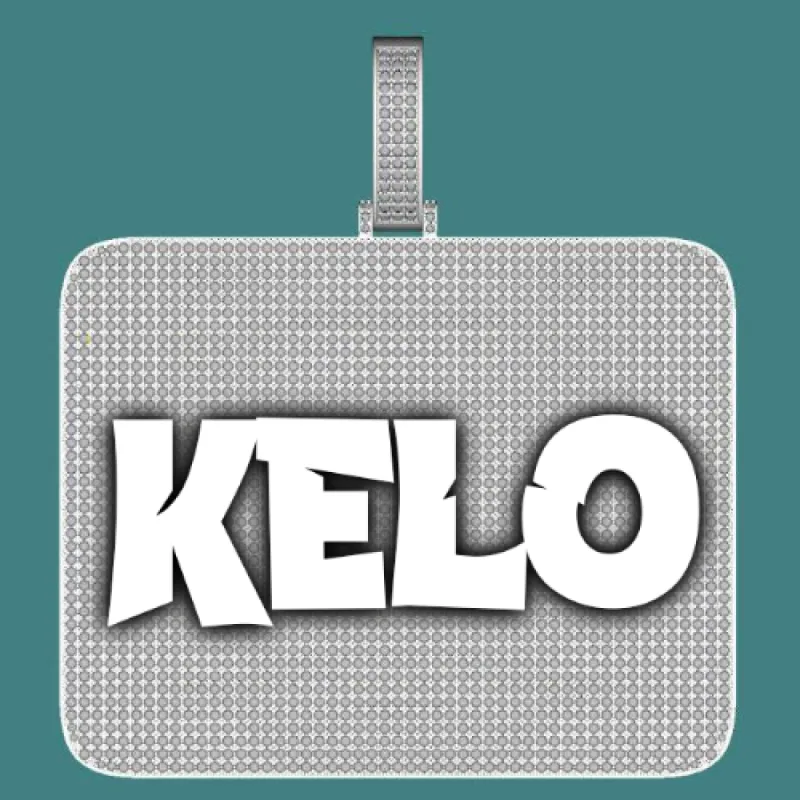 CUSTOM LETTER NECKLACE 3D BIG SQUARE sold by The GUU Shop