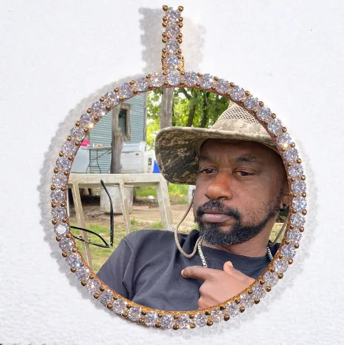 LARGE 3D CIRCLE CUSTOM PICTURE PENDANT sold by The GUU Shop